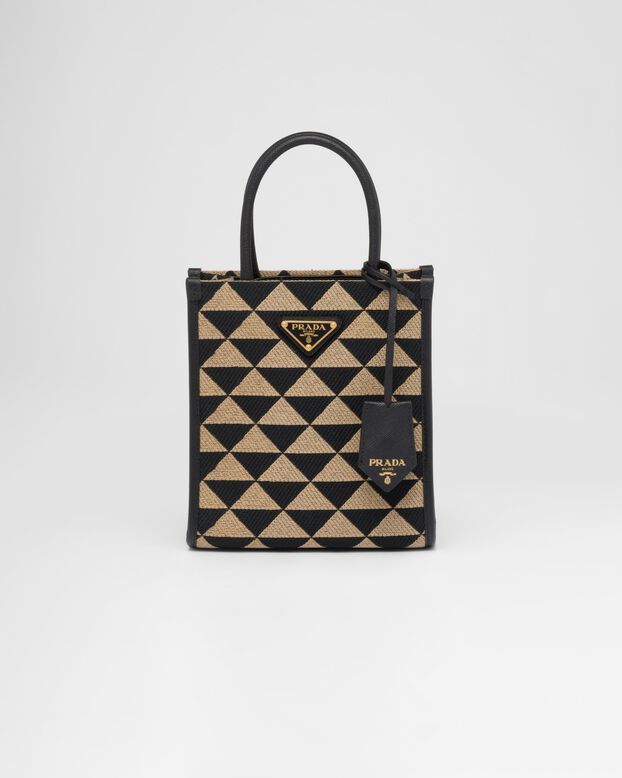 Prada Symbole embroidered fabric mini bag, , hi-res