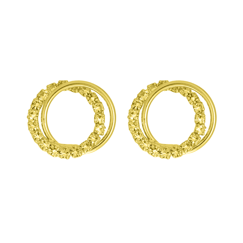 Duo Crystal Link Earrings, , hi-res