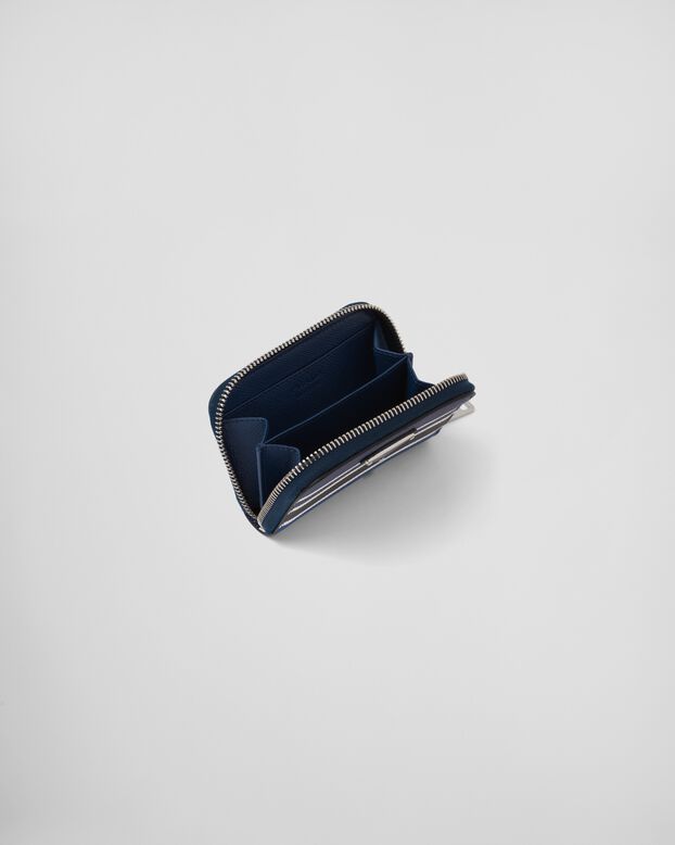 Printed Saffiano leather coin purse, , hi-res