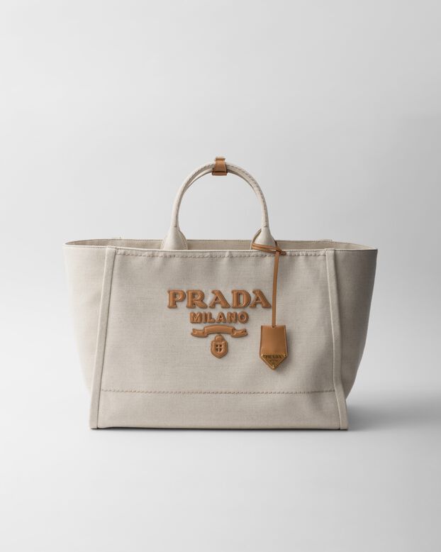 Linen blend tote bag, , hi-res