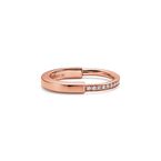 Tiffany Lock Ring in Rose Gold with Diamonds - Size 7