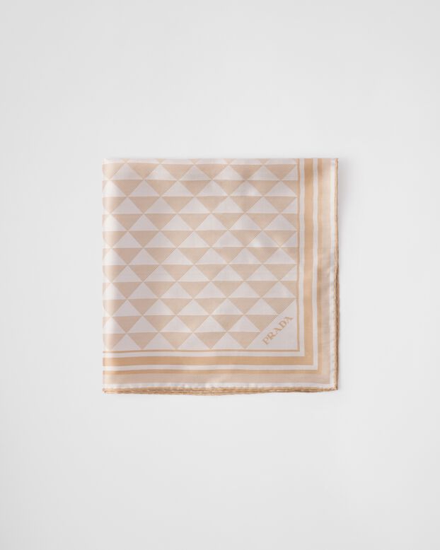 Printed silk scarf 55x55, , hi-res