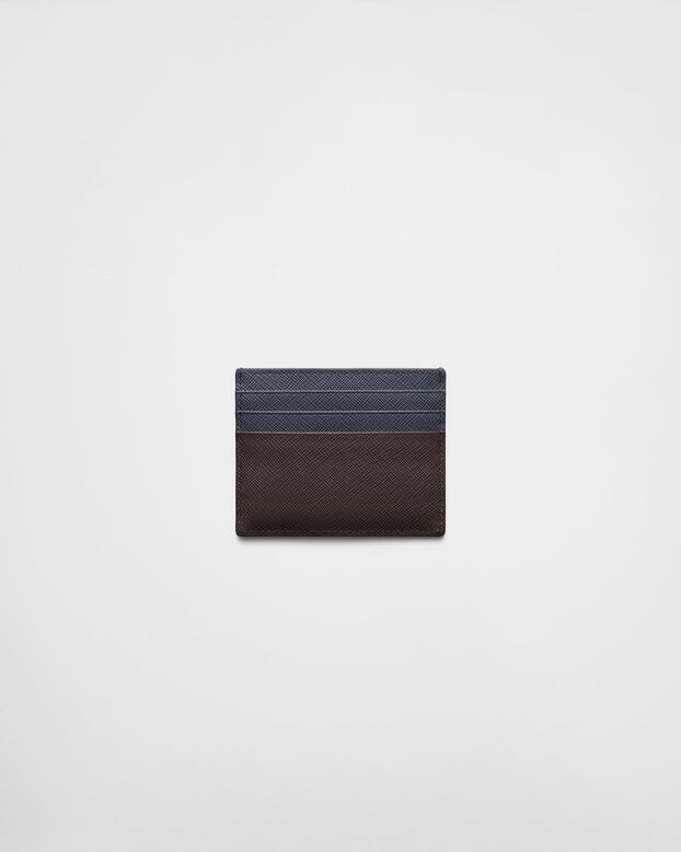 Saffiano leather card holder, , hi-res