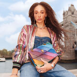 DENIM KENSINGTON BAG L, , hi-res