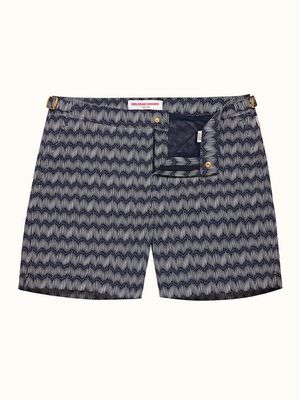 Bulldog Jacquard Chevron Night Iris/White