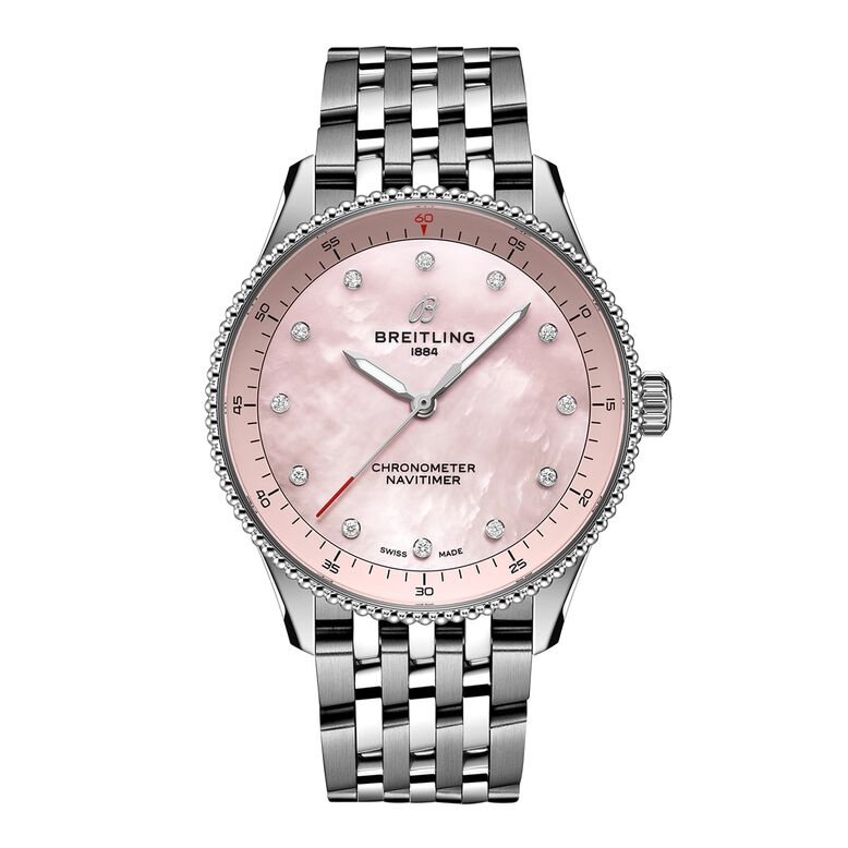 Navitimer 32mm Ladies Watch Pink Mother Of Pearl, , hi-res