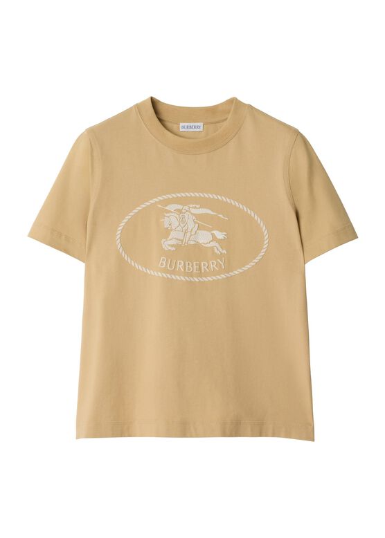 Knight Stamp Cotton T-shirt, , hi-res