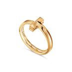 Tiffany T T1 Ring in Yellow Gold, 2.5 mm Wide, , hi-res