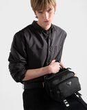 Re-Nylon and leather shoulder bag, , hi-res