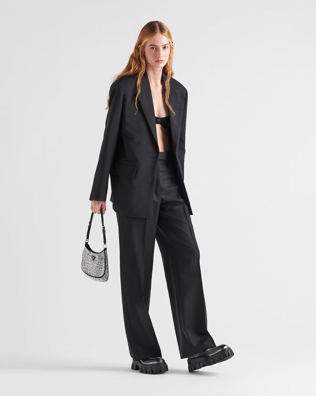 Prada Cleo satin bag with crystals, , hi-res