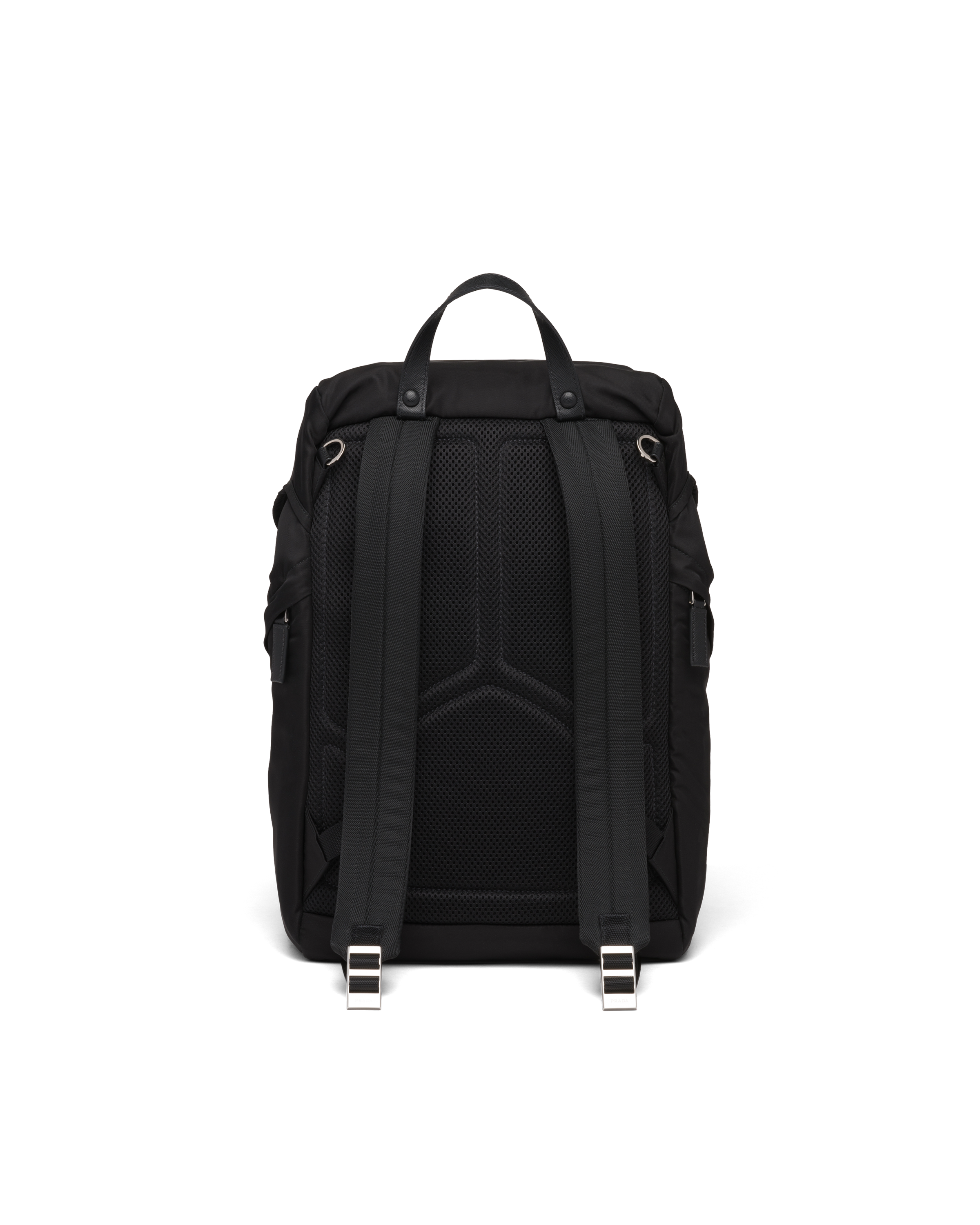 Prada nylon and clearance saffiano leather backpack