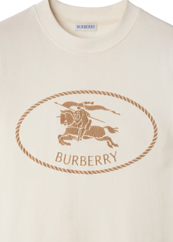 Knight Stamp Cotton T-shirt, , hi-res