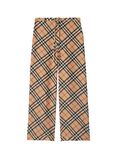 Check Silk Pyjama Trousers, , hi-res