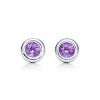 Elsa Peretti® Color by the Yard earrings in sterling silver with amethysts.,  Elsa Peretti® Color by the Yard earrings in sterling silver with amethysts.