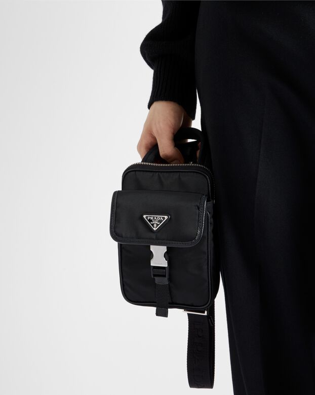 Re-Nylon and Saffiano leather smartphone case, , hi-res