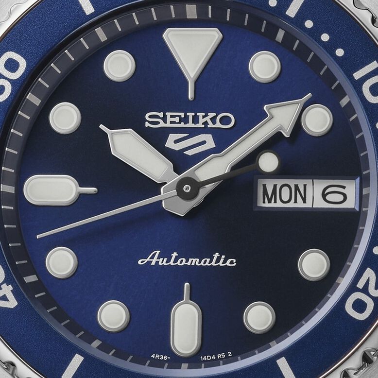 5 Sports SKX 'Street Denim' 38mm Mens Bracelet Watch Blue, , hi-res