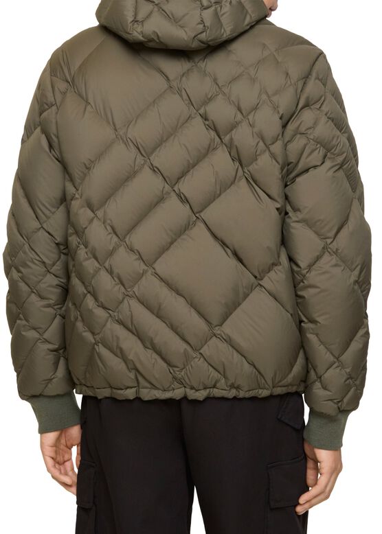 Check-stitch Nylon Doversgreen Puffer Jacket, , hi-res