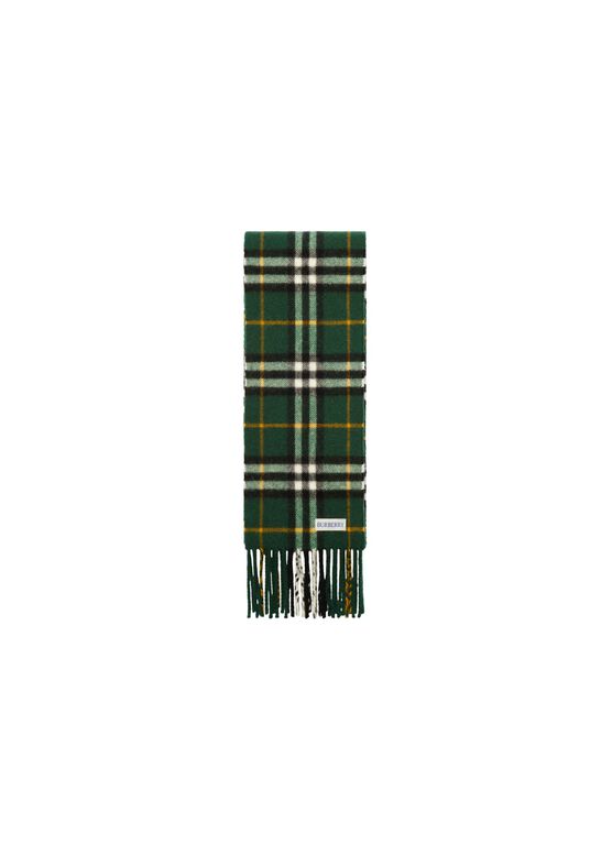 Narrow Check Cashmere Scarf, , hi-res