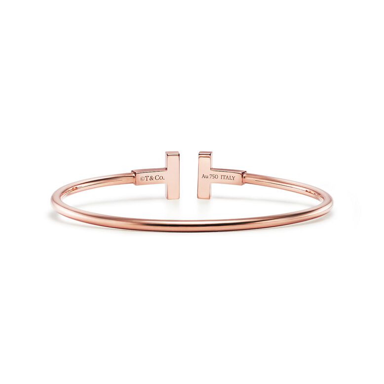 Tiffany T Wire Bracelet in Rose Gold with Mother-of-pearl, , hi-res