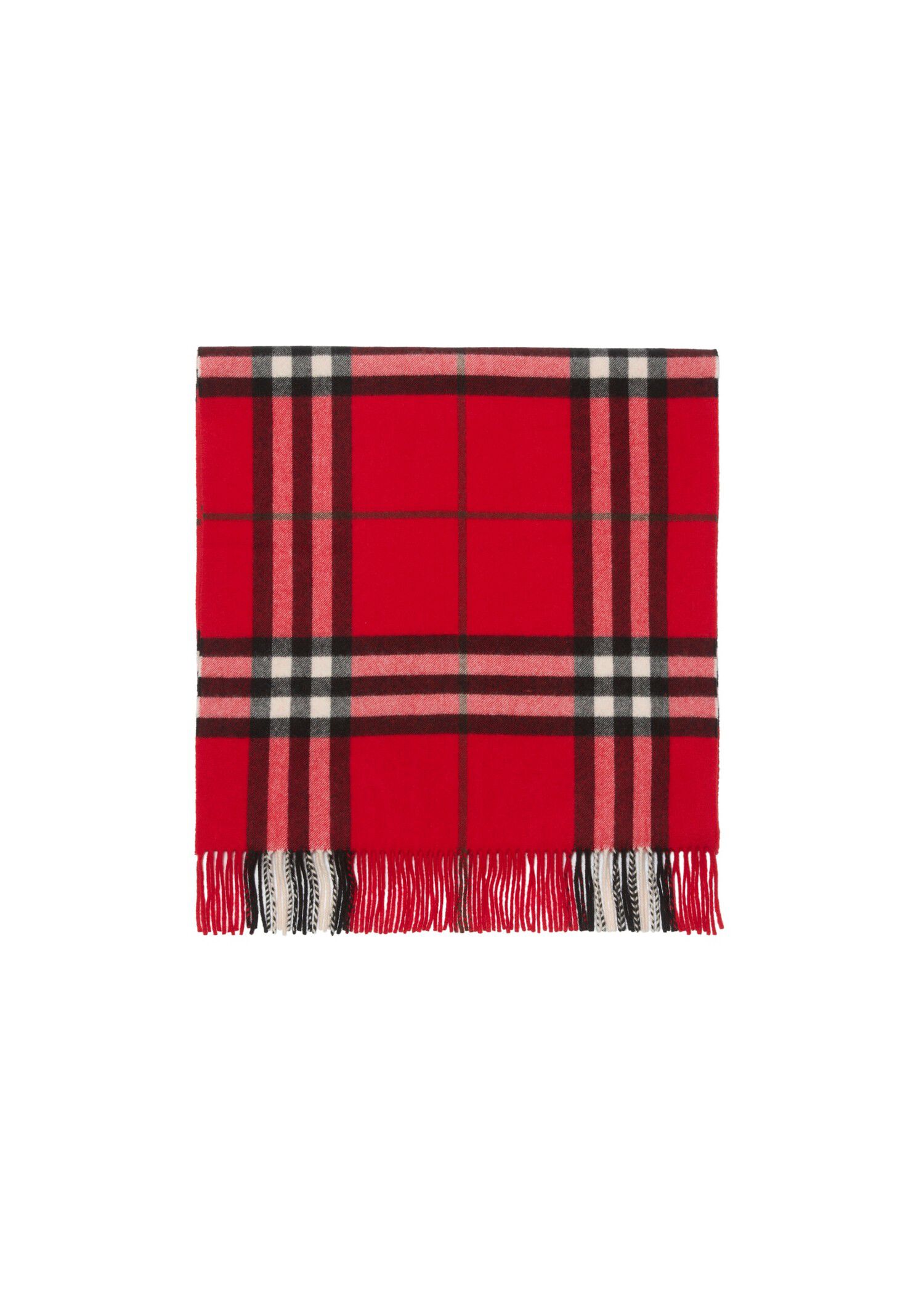 Burberry Wide Cross Stitch EKD Check Cashmere Scarf Hats & Scarves