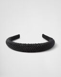 Satin hairband with crystals, , hi-res