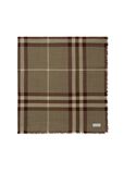 Wide Reversible Check Wool Silk Scarf, , hi-res