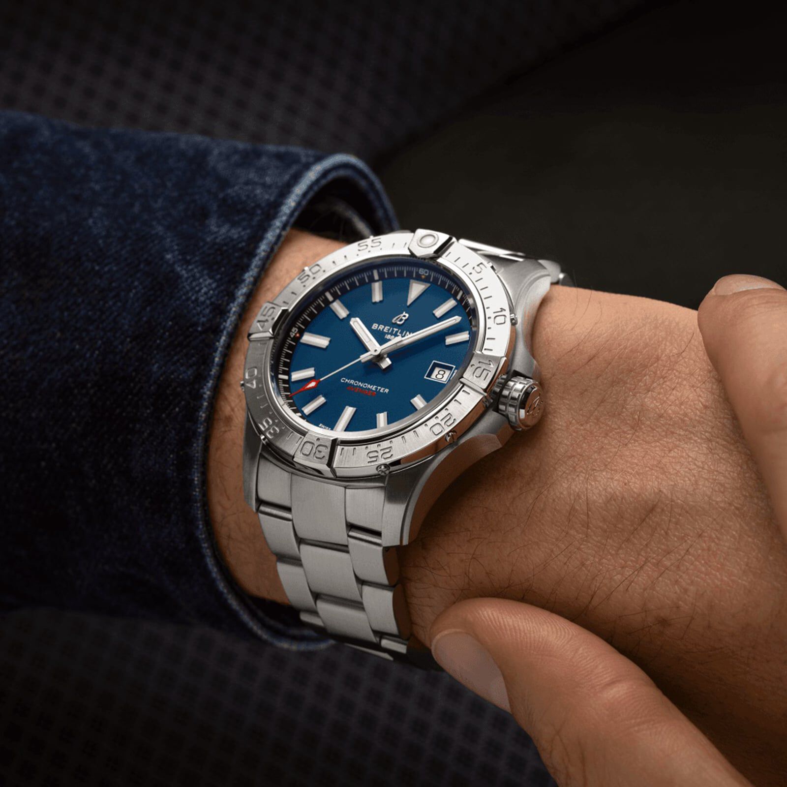 Avenger Automatic 42mm Mens Watch Blue Stainless Steel