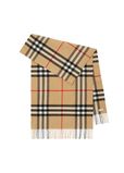 Wide Check Cashmere Scarf, , hi-res