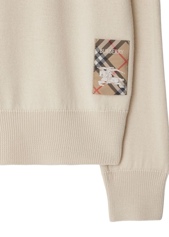 Check Label Wool Sweater, , hi-res