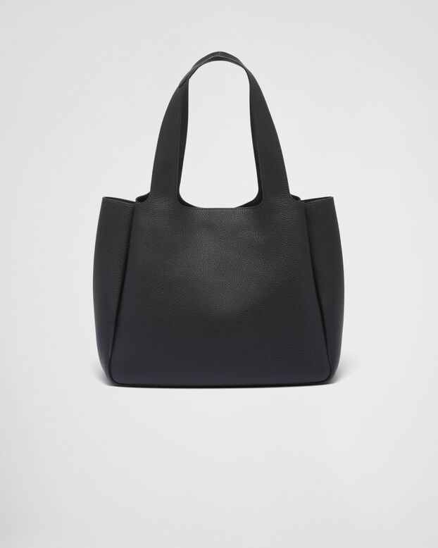 Large leather tote, , hi-res