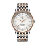 Navitimer 32mm Ladies Watch White Mother Of Pearl Stainless Steel and 18k Red Gold