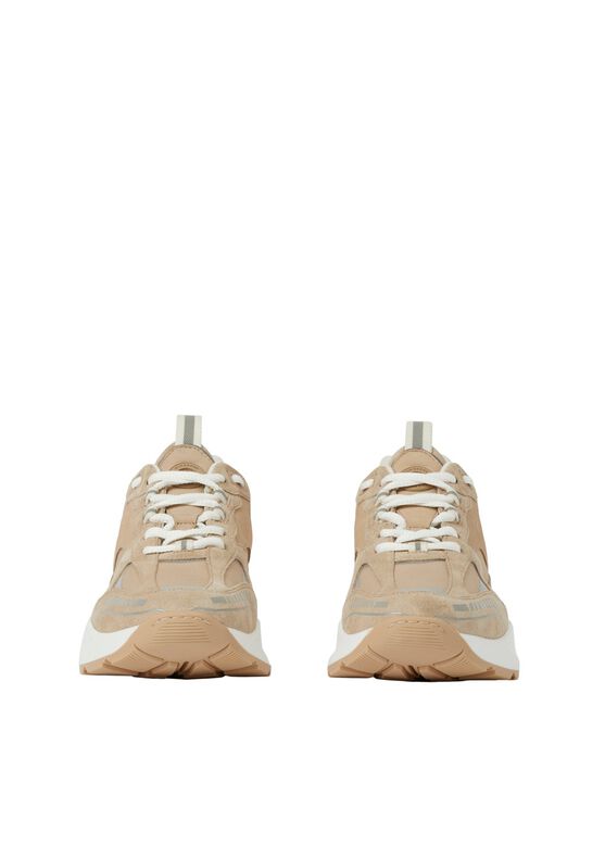 Leather, Suede and Cotton Sneakers, , hi-res
