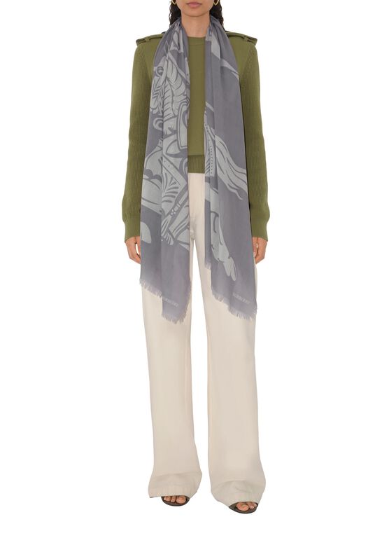 Wide EKD Wool Scarf, , hi-res