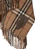 Reversible Check Cashmere Wool Cape, , hi-res