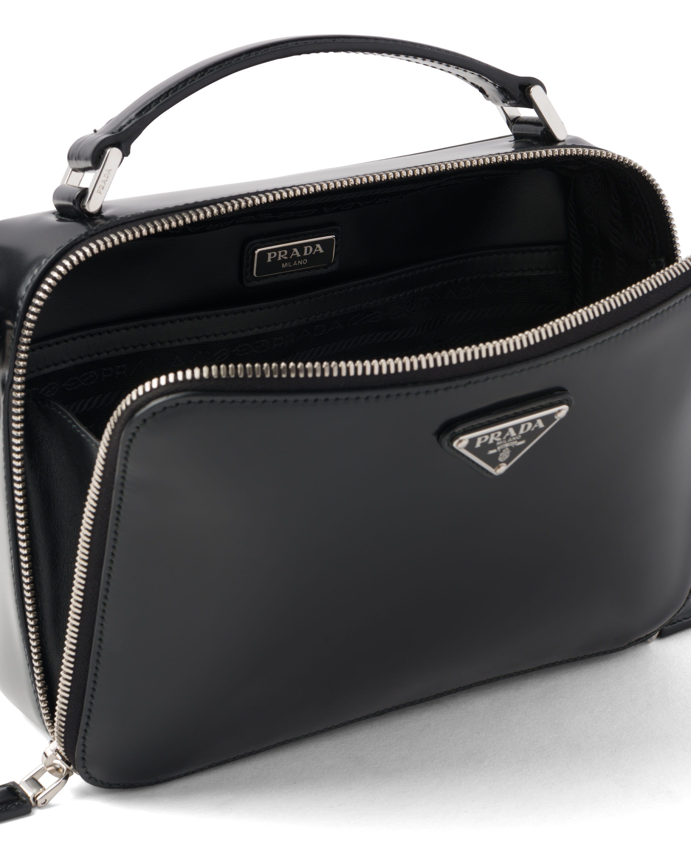 Prada Medium Prada Brique brushed leather bag Briefcase | Heathrow Boutique