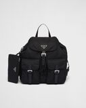 Re-Nylon medium backpack with pouch, , hi-res