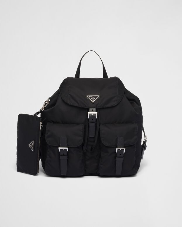 Re-Nylon medium backpack with pouch, , hi-res