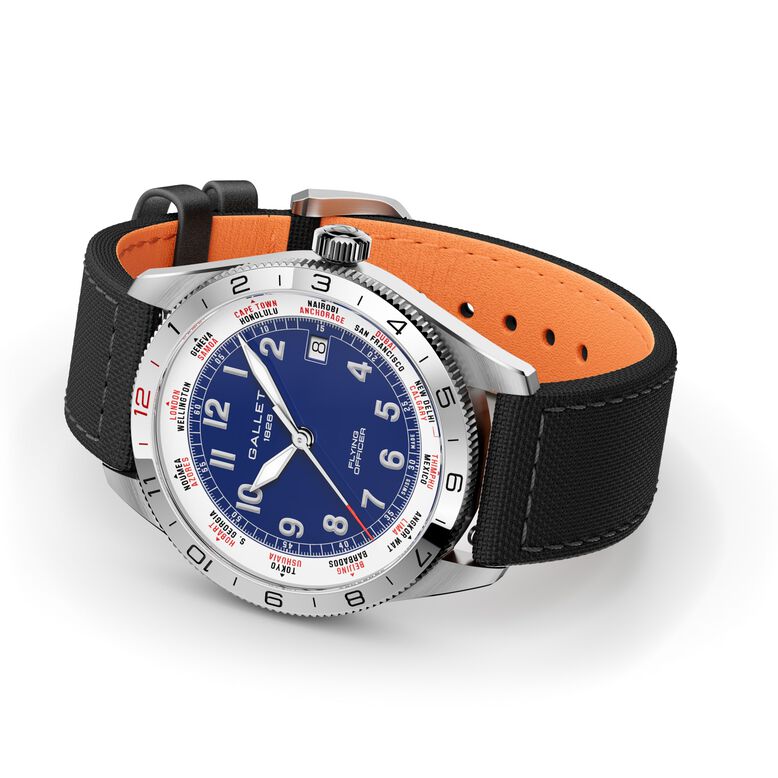 Flying Officer Automatic 40mm Unisex Watch Blue Dial Fabric, , hi-res