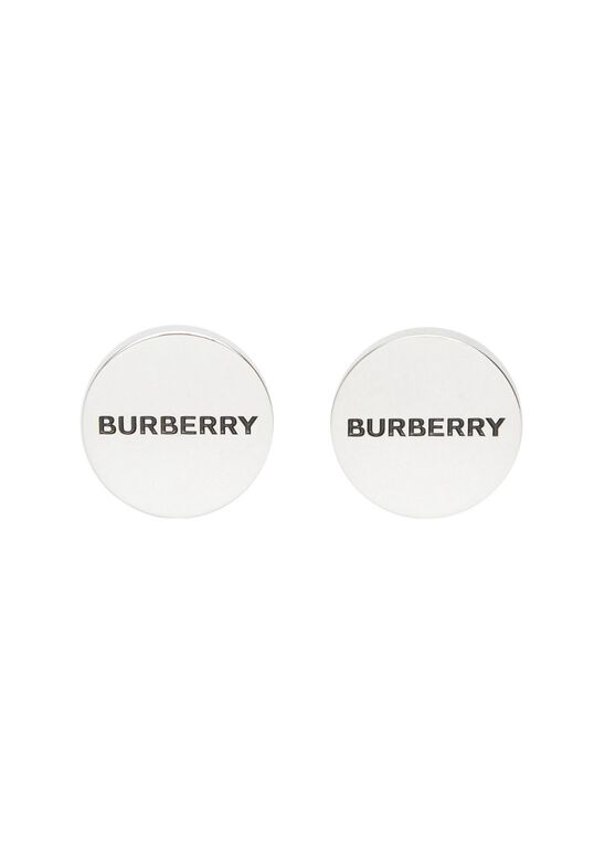 Logo Detail Palladium-plated Cufflinks, , hi-res