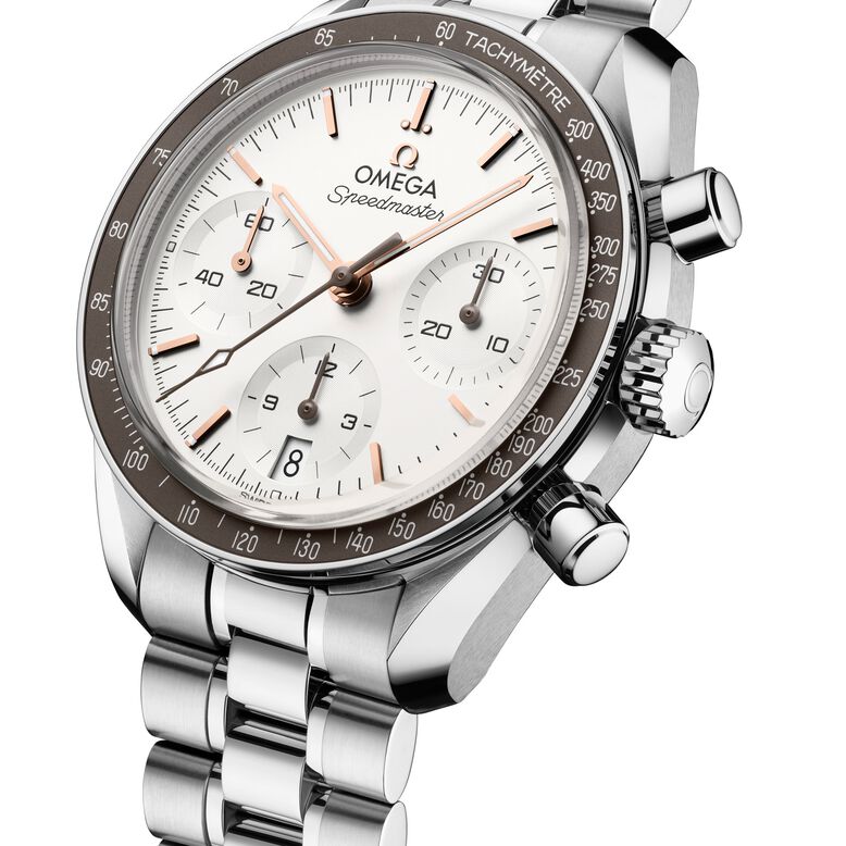 Speedmaster 38mm Silver Dial Warm Grey Bezel Watch, , hi-res