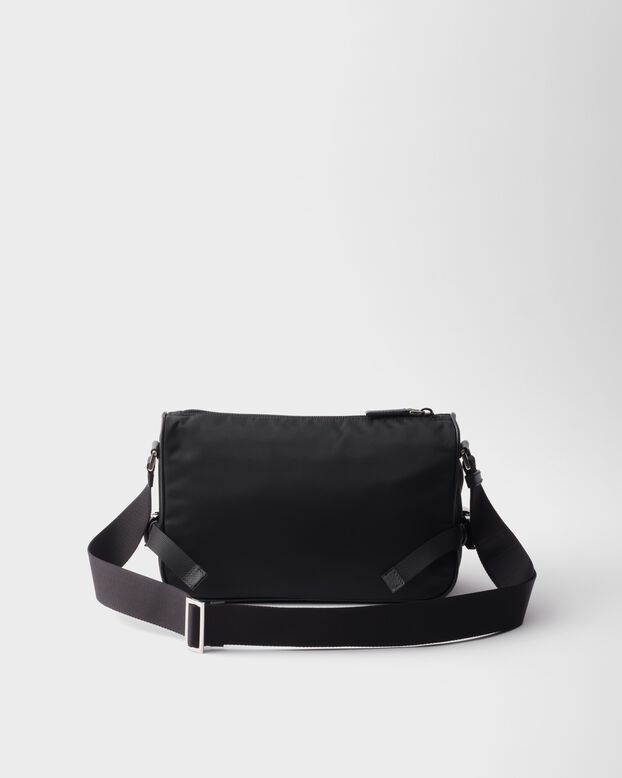 Medium Re-Nylon and Saffiano leather shoulder bag, , hi-res