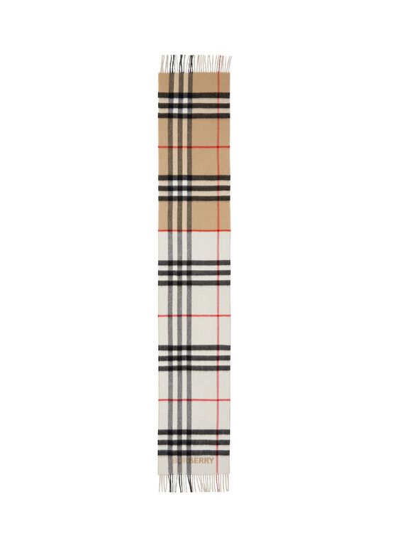 Contrast Check Cashmere Scarf, , hi-res