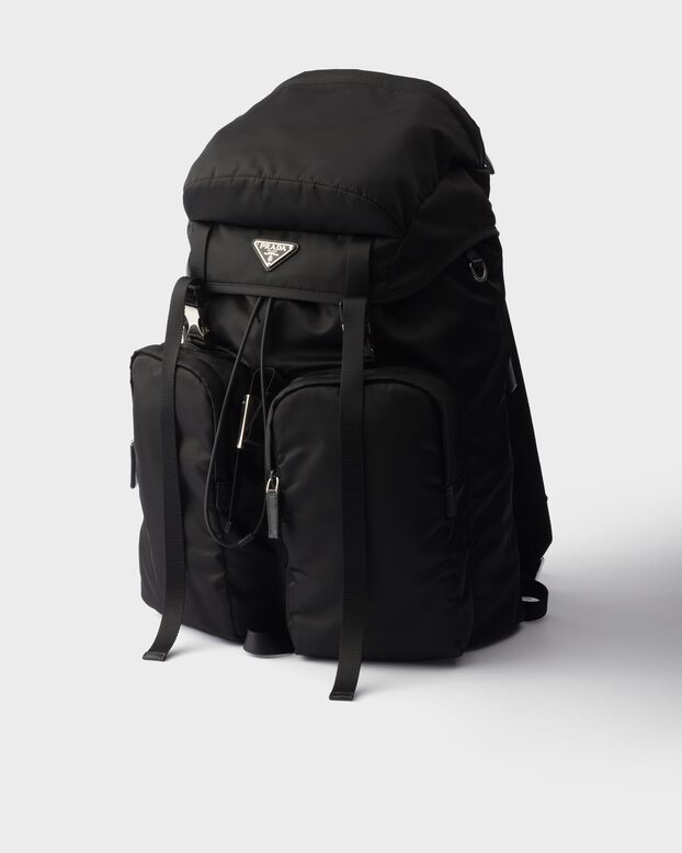Re-Nylon and Saffiano leather backpack, , hi-res