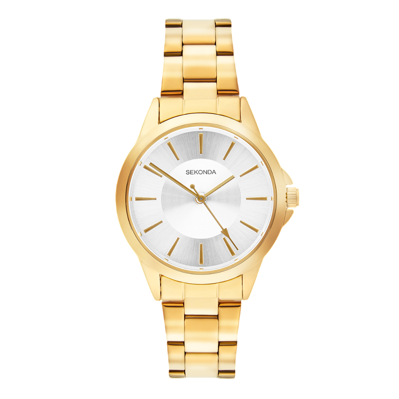Ladies Classic Watch Silver Dial - Gold, , hi-res