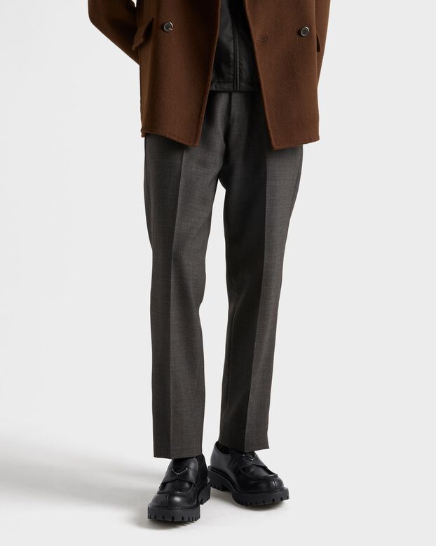 Brushed leather loafers, , hi-res