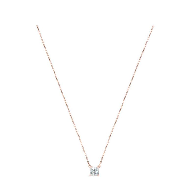Attract White Rose-Gold Tone Plated Necklace, , hi-res