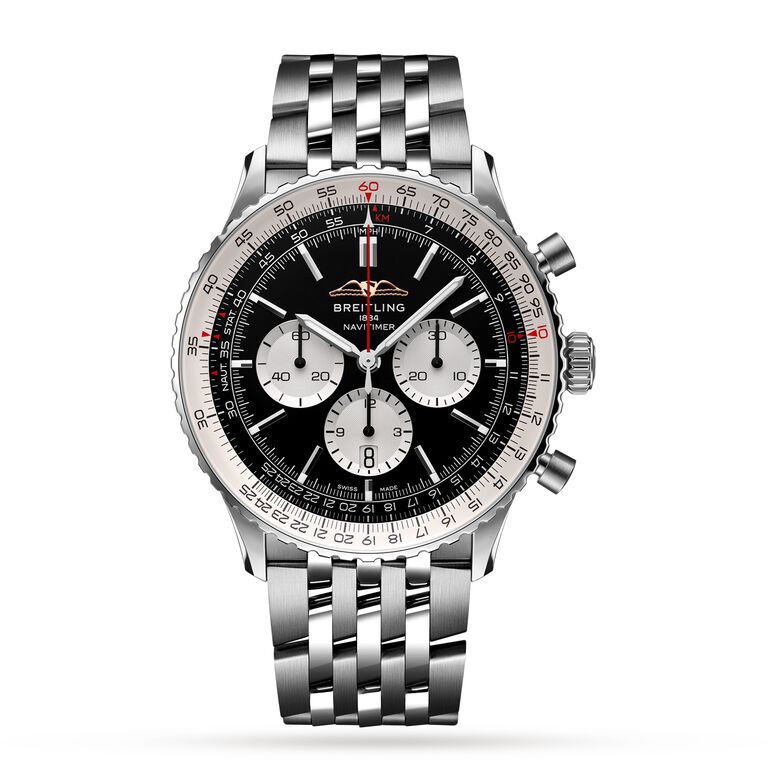 Navitimer B01 Chronograph 46 Stainless Steel Watch, , hi-res