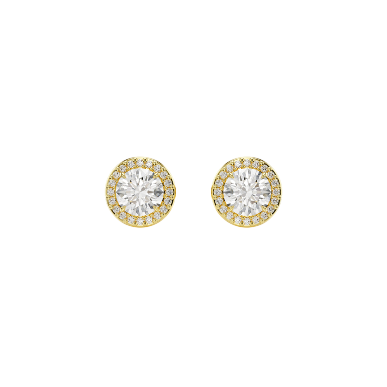 Una Earrings Stud Pav&eacute; White, , hi-res