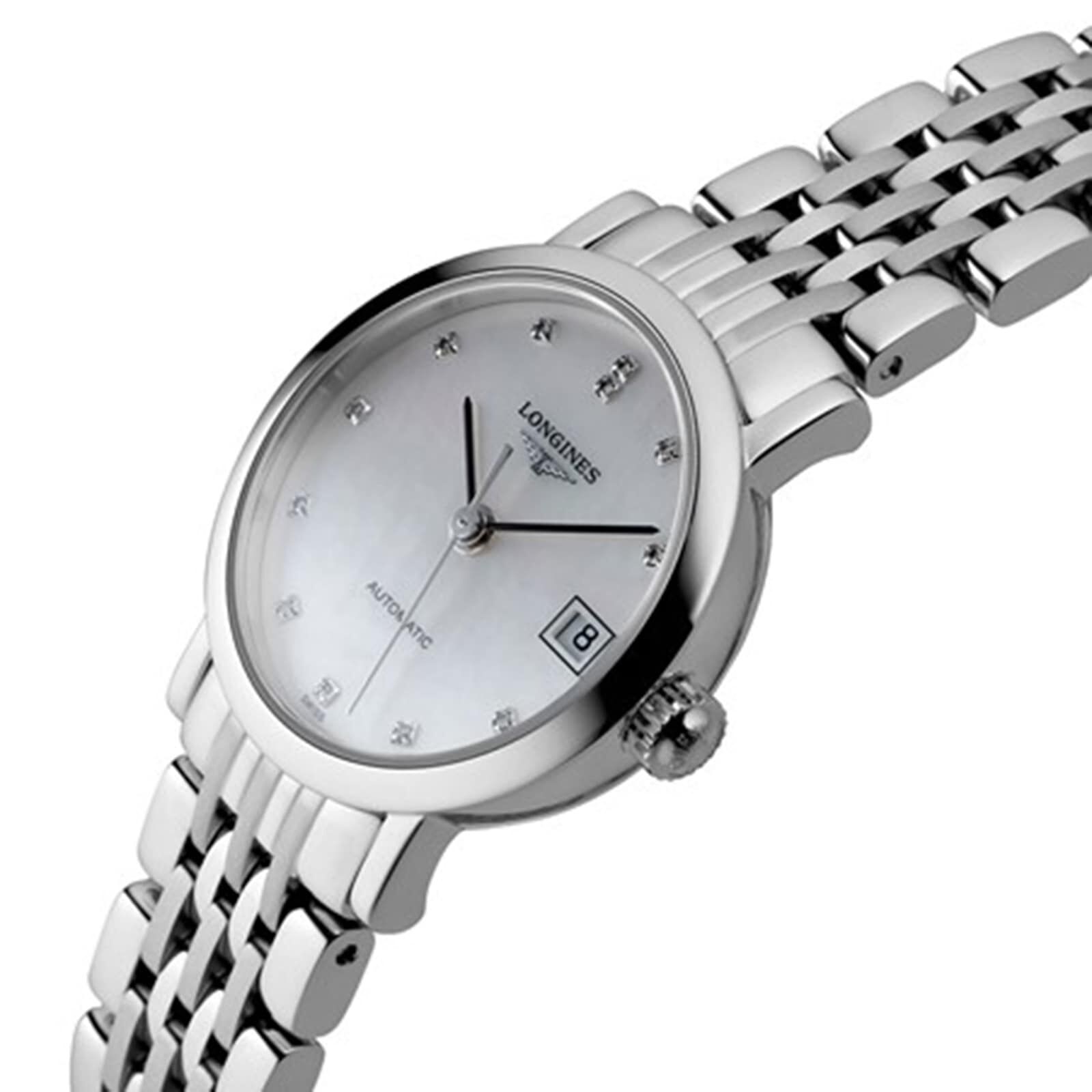 Longines Elegant 25.5mm Diamond Automatic Ladies Watch Fine Watches Heathrow Reserve Collect