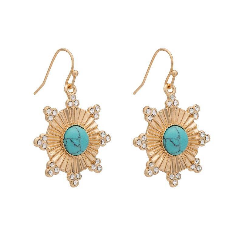 Cleo Drop Earrings Gold, , hi-res
